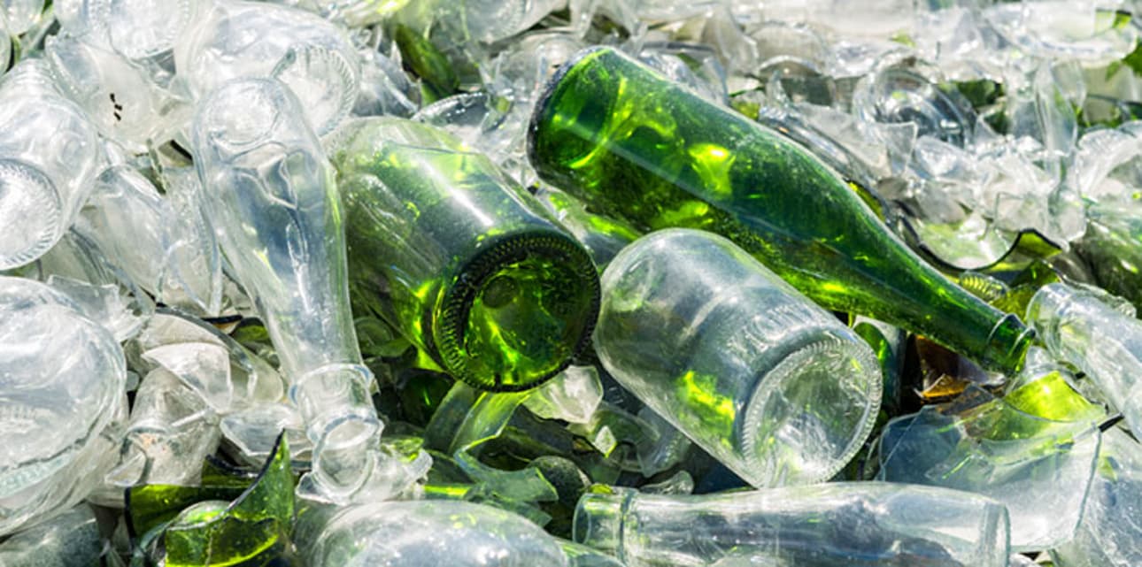 Blandet glas fra husholdninger