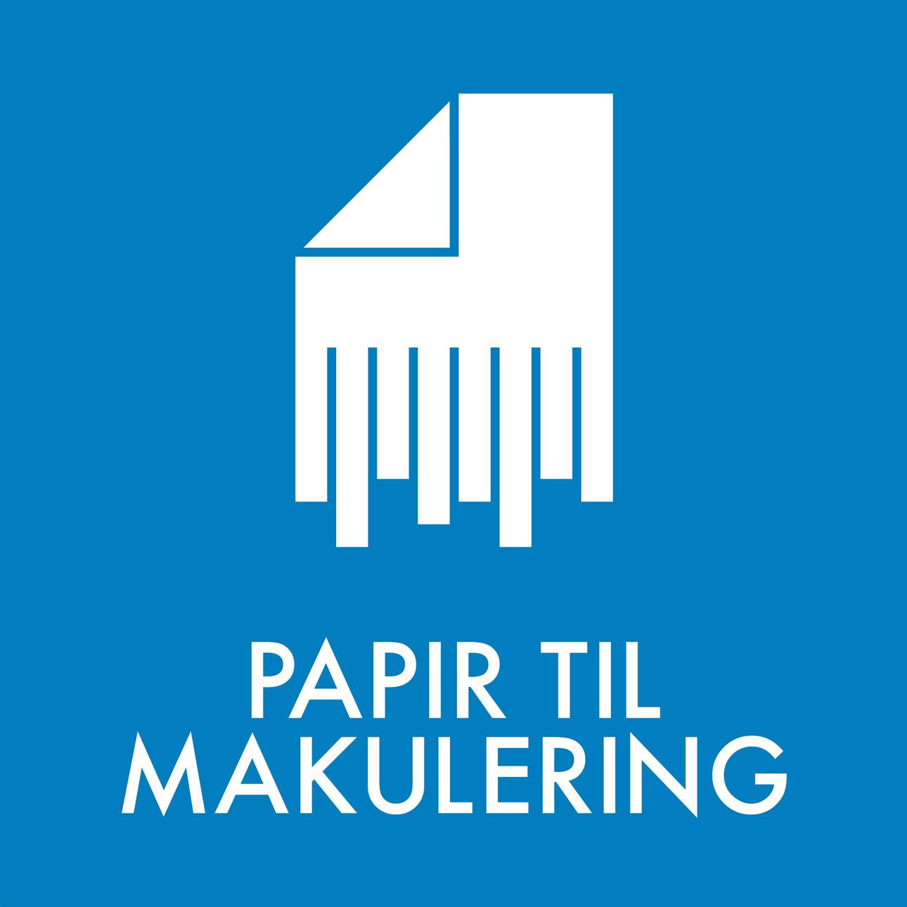 Papir til makulering piktogram