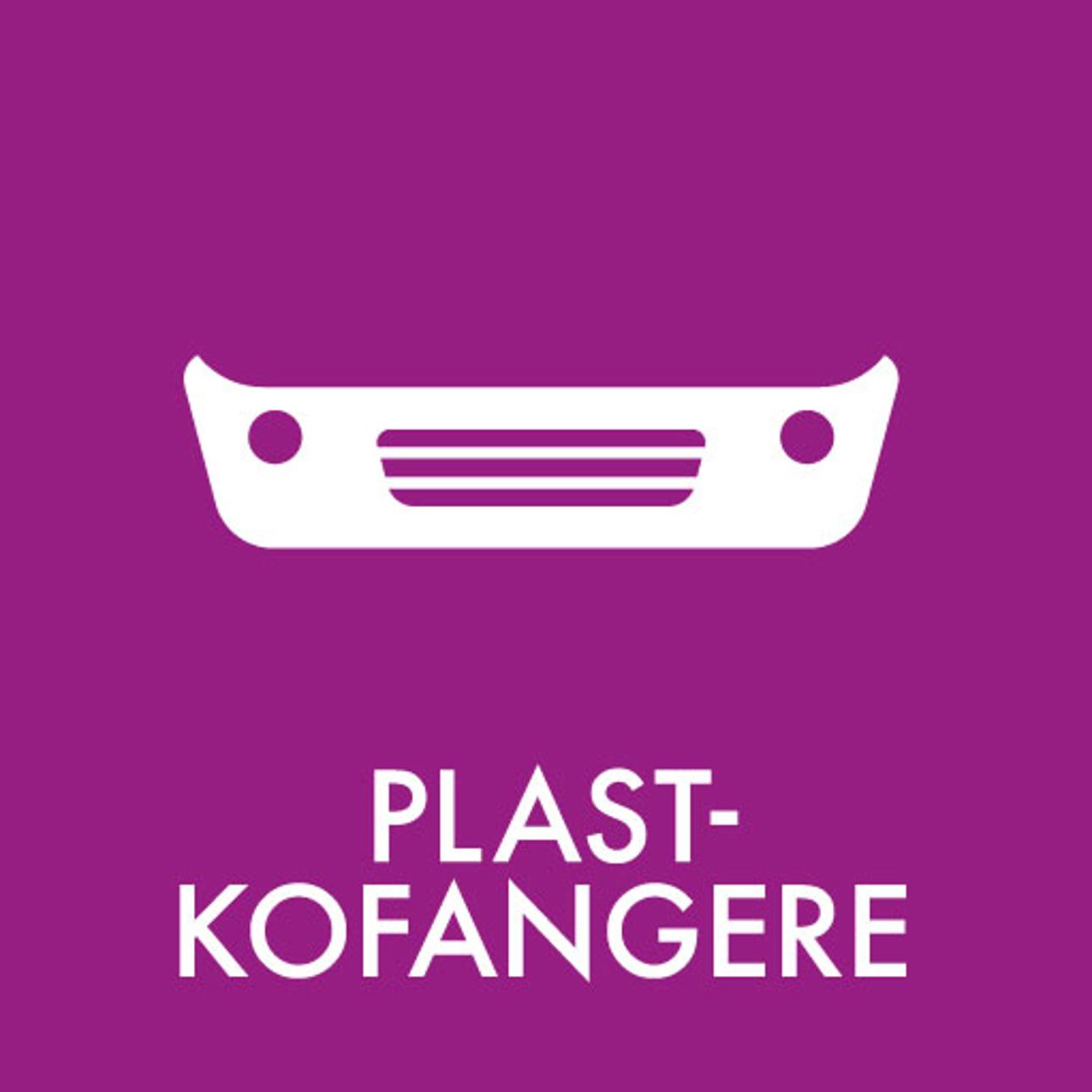 Plast kofangere piktogram