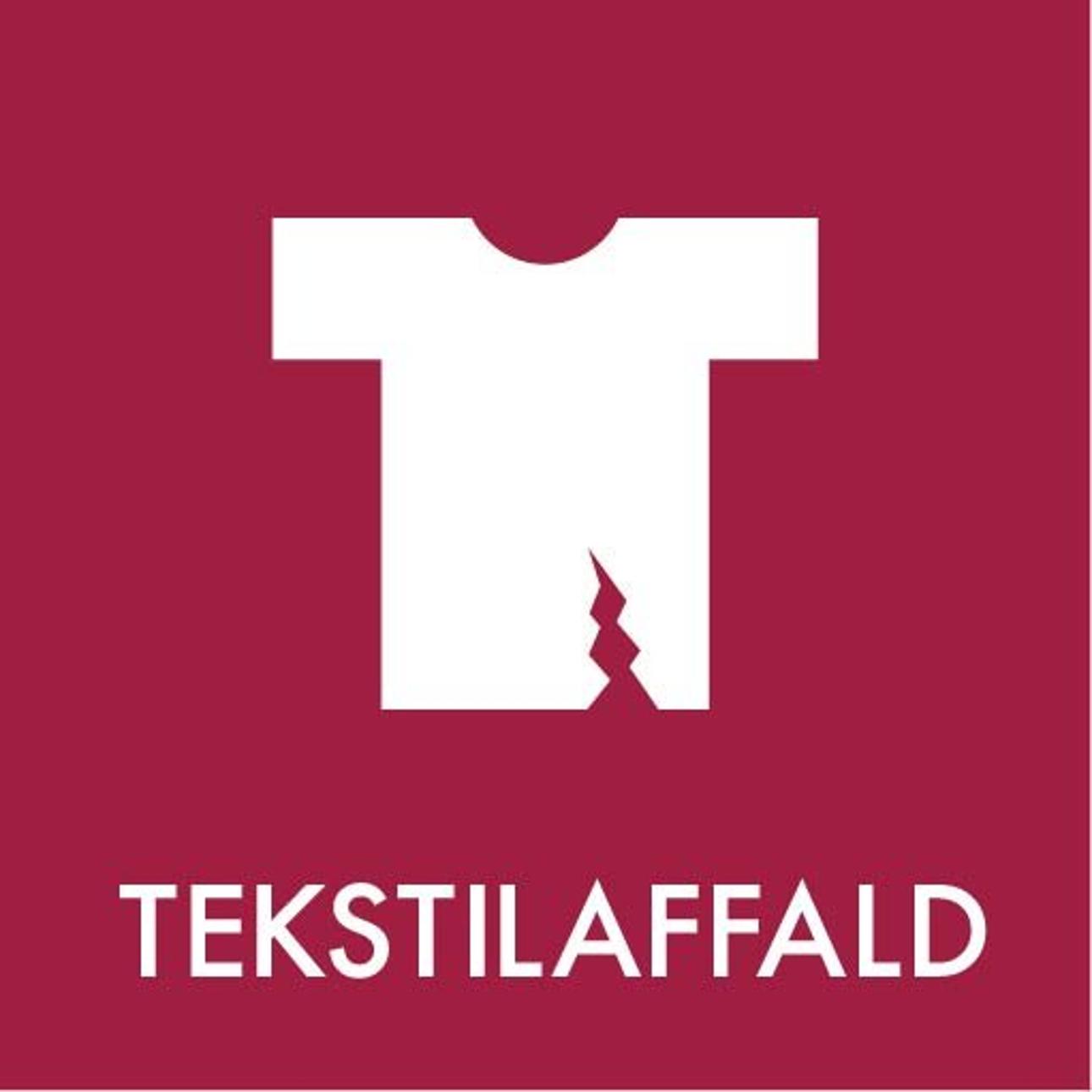 Tekstilaffald piktogram