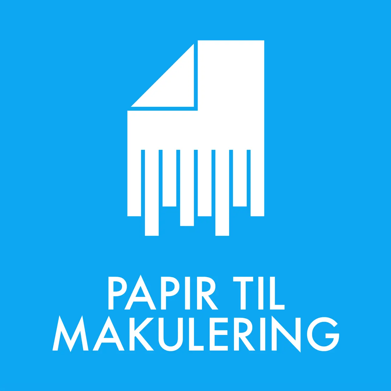 Papir til makulering piktogram Papir til makulering piktogram