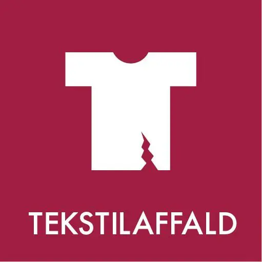 Tekstilaffald piktogram