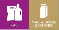 Husholdningsplast og mad- og drikkekartoner piktogram Husholdningsplast og mad- og drikkekartoner piktogram